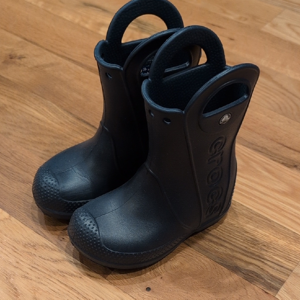 CROCS Kids Black Rain & Snow Boots